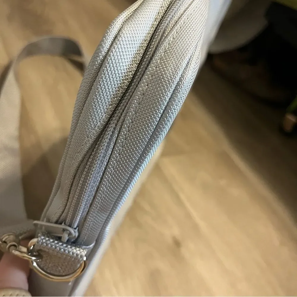 Light Grey Solid Padded Laptop Case & Bag